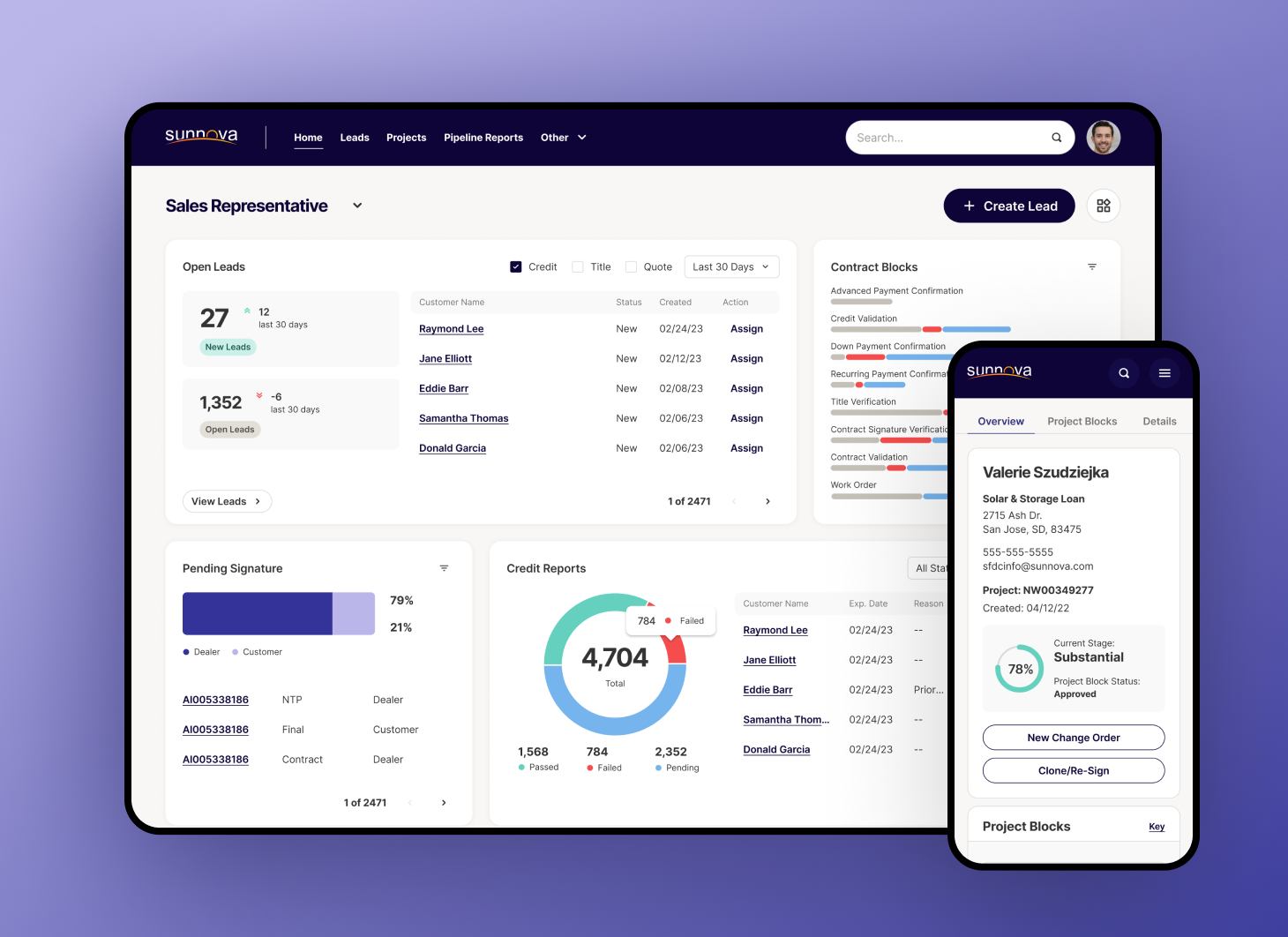 A user-friendly interface displaying solar energy statistics, customer information, sales data, and performance metrics in a visually appealing and accessible format.